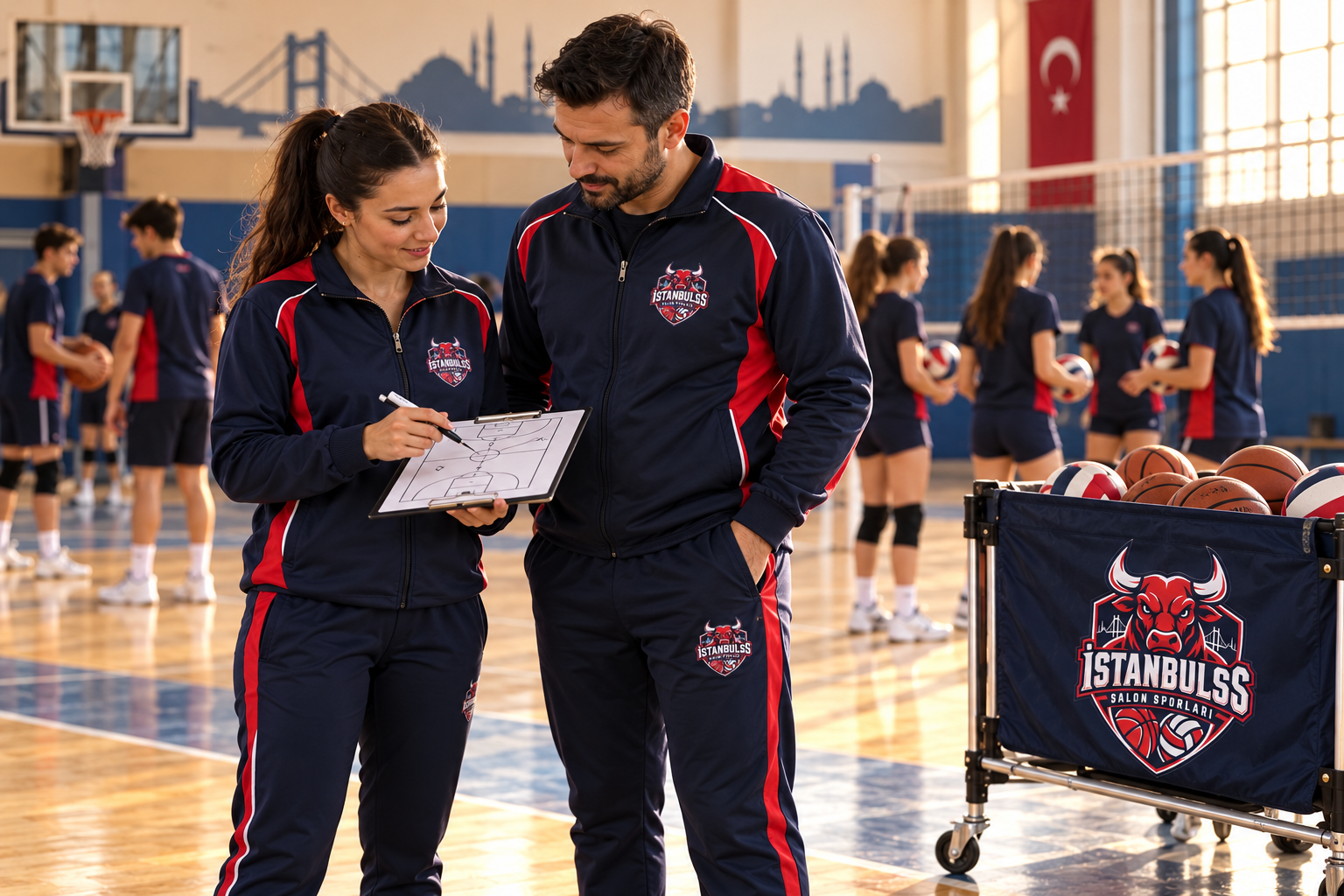 Salon sporları antrenörleri antrenman hazırlığında