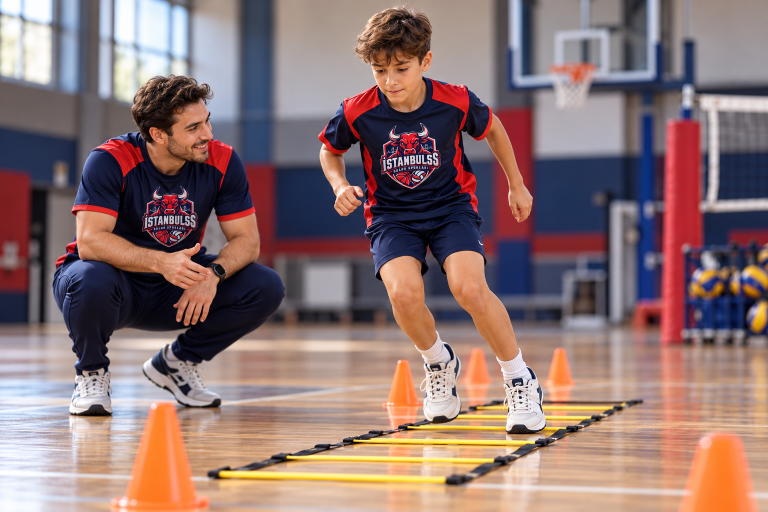Genç sporcuyla bireysel çeviklik ve P.T. antrenmanı - İstanbul Salon Sporları