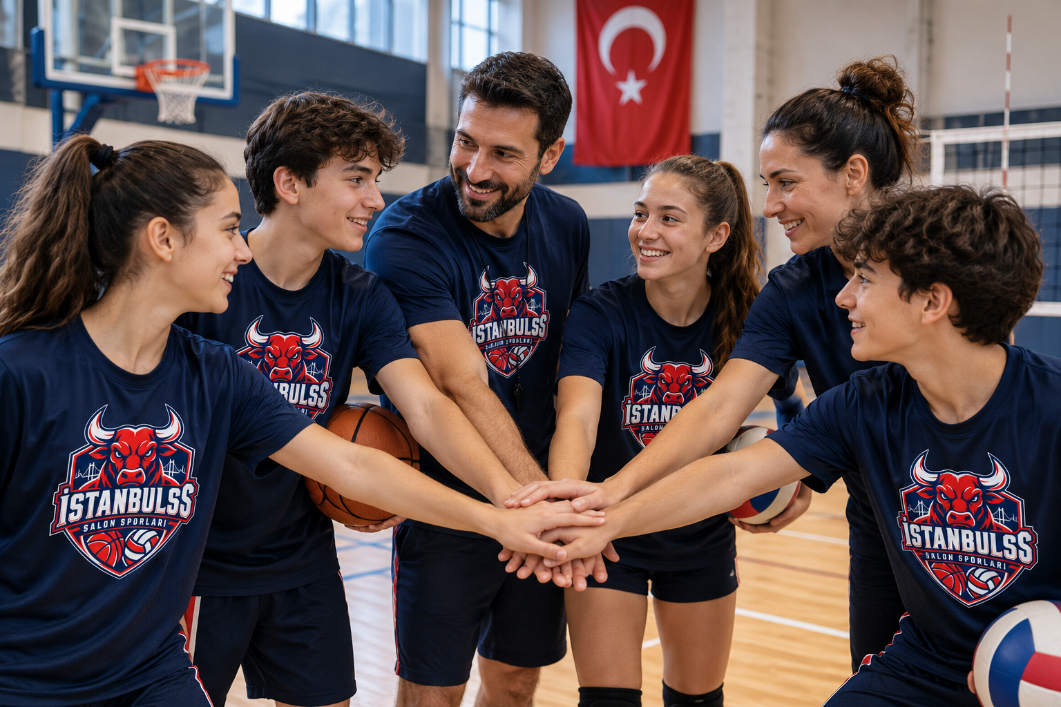 Antrenman öncesi takım çemberi